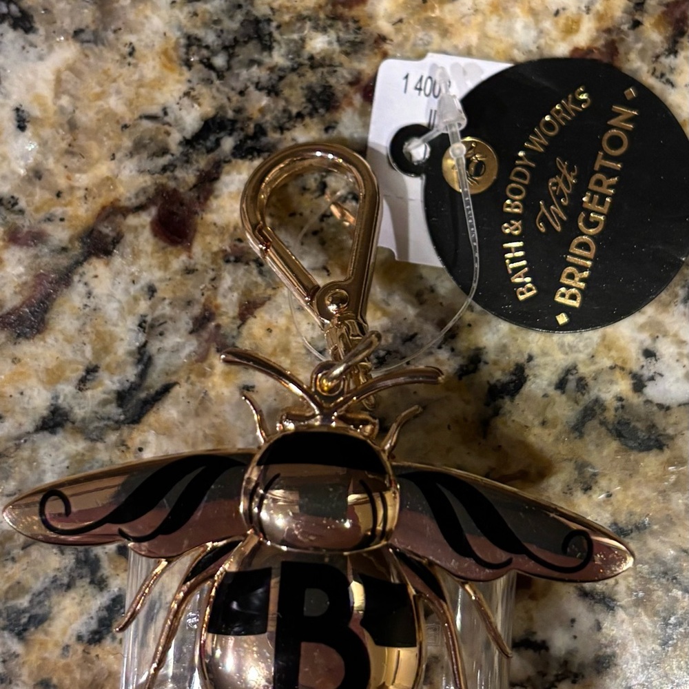 Bridgerton Gold and Black Bee Antibacterial Holder/Keychain(Limited Edition)